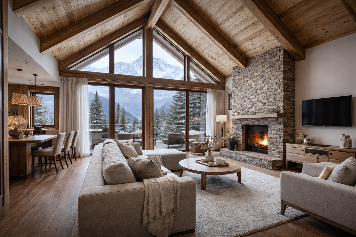 Alpine Loft with vaulted ceilings